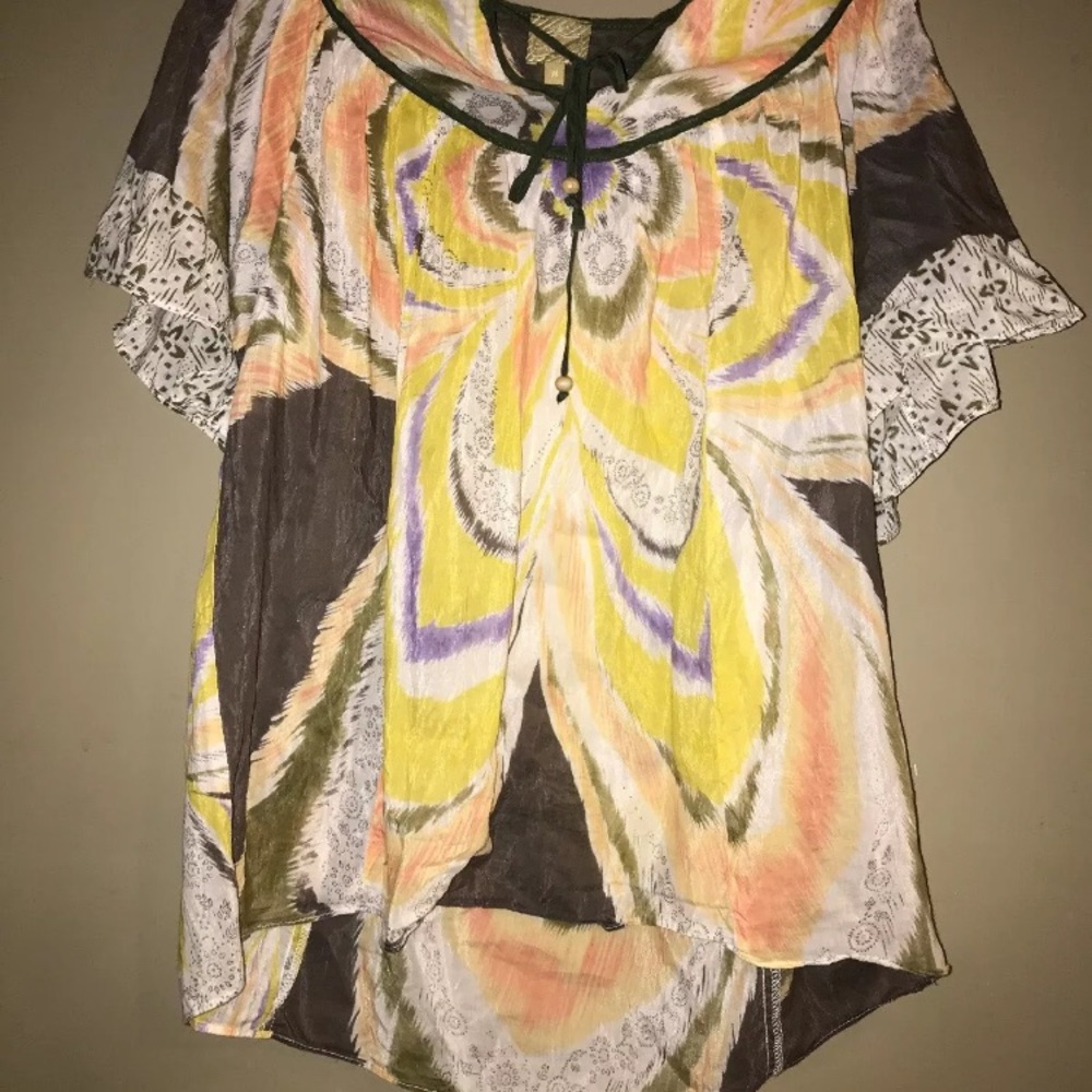 Anthro Postella Floral Blouse M